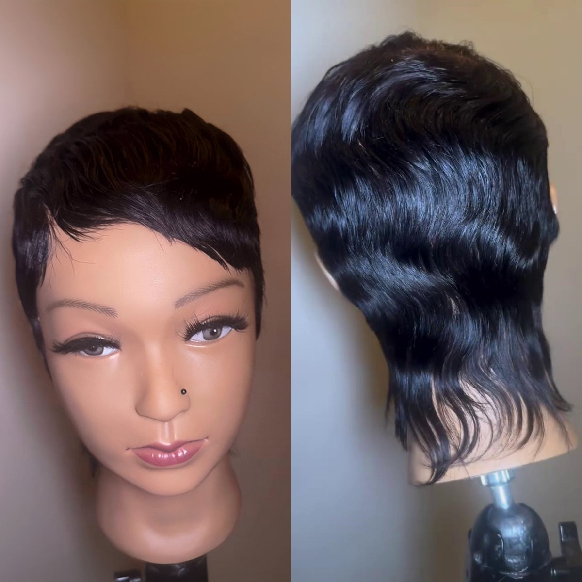 ✨Jackie Short styled pixie  Full Cap  Wig +NWT*✨ Amazon.com : YJOQOKOA Pixie Cut Wig for Black Women Human  main image 2