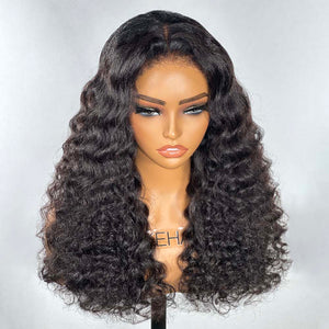 Fluffy Wand Curls With 4C Kinky Edges HD Lace Wig