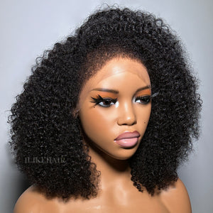 4c Hybrid Hairline Kinky Coily 13x4 HD Lace Frontal Wig