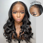 Hybrid Hairline With Body Wave 13x4 HD Lace Front Ventilated Wig