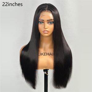 5x5 Lace Natual Black Silky Straight Glueless Closure Wig