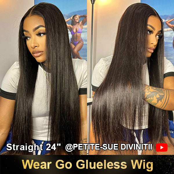 Wear & Go Silky Straight Glueless Pre Cut 5x5 Lace Closure Wig