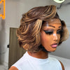 Blonde Highlights Rich Layered Volume Bob 5x5 Lace Wig