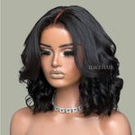 Put on & Go Yaki Wavy Bob With Kinky Edges 5x5 Pre-cut Lace Wig