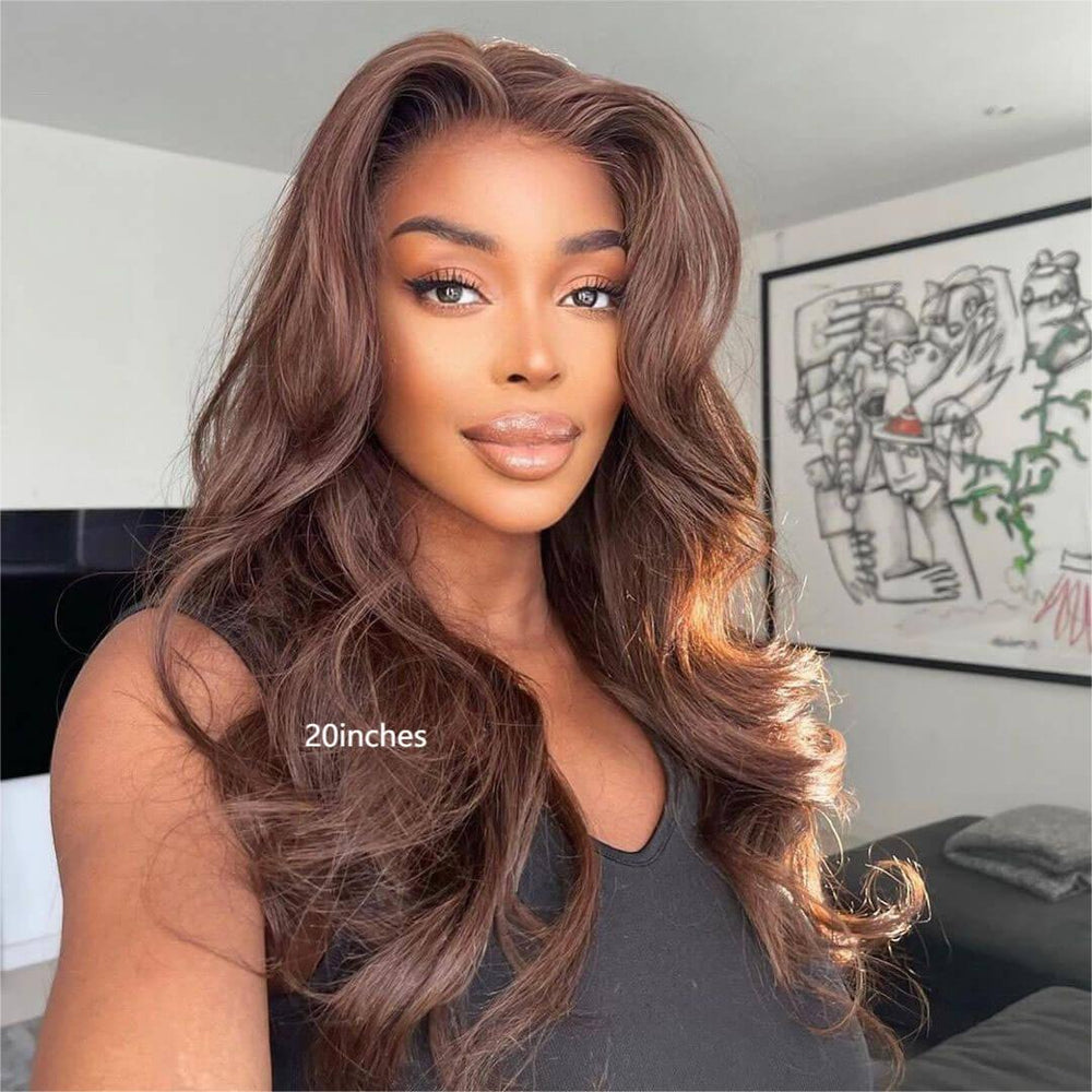 Chestnut Brown  Body Wave  Lace  Frontal Wig