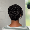 Retro Glam Curly Pixie 13x6 Lace Frontal Wig with Sculpted Side Sweep