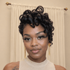 Retro Glam Curly Pixie 13x6 Lace Frontal Wig with Sculpted Side Sweep