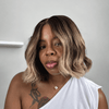 Balayage Blonde Highlight Bob 5x5 Lace Wig With Soft Waves