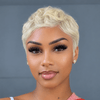 Edgy 613 Blonde Textured Pixie Cut 13x6 Lace Wig with Polished Finish