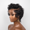 Effortless Full Lace Side Part Curls Short Pixie Wig For Daily Glam