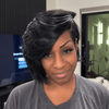 Elegant Short Layered Wavy Bob 13x4 Lace Front Wig with Side-Swept Bangs