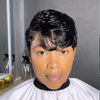 Throw On & Go Sleek Shine Full Lace Pixie Cut Wig with Side-Part Bangs