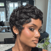 Vintage Flair Curly Pixie Mullet 13x6 Lace Wig with Curled Bangs