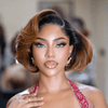 Natural Black to Chestnut Ombre Layered Bob 13x4 Lace Frontal Wig Human Hair