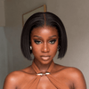 Soft Black to Brown Ombre Straight Bob 13x4 Lace Frontal Wig