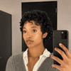 Glam Full Lace Short Finger Coil Curly Pixie Wig with Styled Baby Hairs