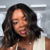 Wavy Human Hair Wig Natural Black with Blonde Highlights 5x5 Lace Closure