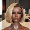 Blonde Ombre Short Bob Human Hair Wig Perfect for Everyday Wear
