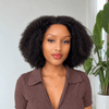Wear & Go Fluffy Afro Kinky Curly 13x4 Lace Wig With M-Shaped Hairline