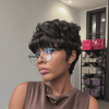 Wear & Go Breathable Finger Wave Short Curly Wig for Beginners