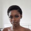Breathable Full Lace Short 4B Curly Pixie Wig For Daily Use