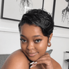 Chic Full Lace C-Part Short Curly Pixie Wig with Everyday Wear