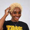 Bold Spirit 613 Blonde Short Curly Afro 13x6 Lace Wig with Defined Curls