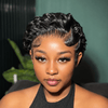 Glamorous Short Finger Wave Pixie 13x6 Lace Frontal Wig with Baby Hair