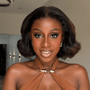 Black Mix Brown Highlights 13x4 Lace Short Curly Bob Wig