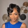 Retro Glam Curly Pixie 13x6 Lace Frontal Wig with Sculpted Side Sweep