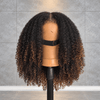 Natural Looking Kinky Curly 7x5 Lace Wig with Kinky Edge