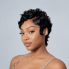 Chic Full Lace Pre-Styled Layered Finger Wave Curly Wig with Side Part
