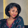 Natural Black M-Shaped Hairline Wavy Bob Wig