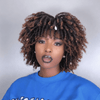 Soft Fluffy Ombre Brown Short Dread Wig For Daily Use