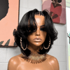 90s Retro Fluffy Layered Flip-Out Bob 5x5 Lace Closure Wig