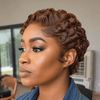 Full Lace Short Finger Waves Curly Pixie Wig With Baby Hair