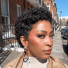 Effortless Full Lace Short Curly Pixie Cut Wig With Hybrid Edges