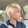 Graceful 613 Blonde Layered Pixie 13x6 Lace Wig with Side Swept Bangs