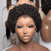 Chic & Natural Full Lace Afro Kinky Curly Pixie Wigs With M-shaped Hybrid Hairline