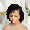 Full Lace Short Bob Twist-out Braided Lace Wig for Summer Wear