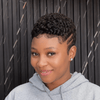 Edgy Double Lines Full Lace Short Curly Pixie Cut Wig with Baby Hair