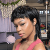 Glueless Full Lace Retro Wolf Shaggy Curly Pixie Wig With Choppy Bangs