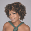 Y2K Retro Dark Brown Afro Curly Short Wig For Everyday Wear