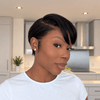 Finesse Sleek Pixie Cut 13x6 Lace Wig with Side Swept Bangs