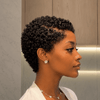 Beginner-friendly Full Lace Short 4B Kinky Coily Pixie Wig