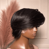 Chic Side-Part Pixie Bob 13×4 Lace Front Wig with Swoop Bangs