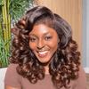 Retro Glam Kinky Straight Loose Wave 7x5 Lace Wig with Kinky Edge