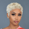 Edgy 613 Blonde Textured Pixie Cut 13x6 Lace Wig with Polished Finish