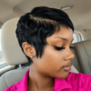 Realistic Full Lace Short Layered Pixie Cut Wig For Daily Wear