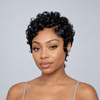 Chic Full Lace Pre-Styled Layered Finger Wave Curly Wig with Side Part